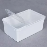 BraPlast Pudełko Pojemnik Hodowlany 19x12,5x7,5 cm 1,3 L  BIAŁY z Klapą i wentylacją