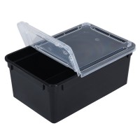 BraPlast Breeding Box 19x12,5x7,5 cm 1,3 L BLACK - Container with a flap and ventilation