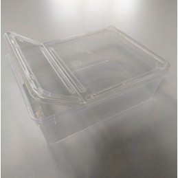 BraPlast Pudełko Pojemnik Hodowlany 25x19x7,5 cm 3 L TRANSPARENT z Klapą i wentylacją