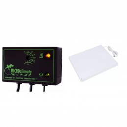 Product Set: Infrared Heat Panel for Terrarium 61x51cm 110W + Microclimate Dimmer B1 - Dimming Thermostat for Reptiles