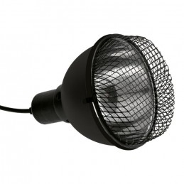 Reptile Systems Ceramic Clamp Lamp Black Edition SMALL 75W Detachable protective mesh cover included.