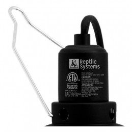Reptile Systems Ceramic Clamp Lamp Black Edition LARGE 200W  W zestawie uchwyt do podwieszania klosza.