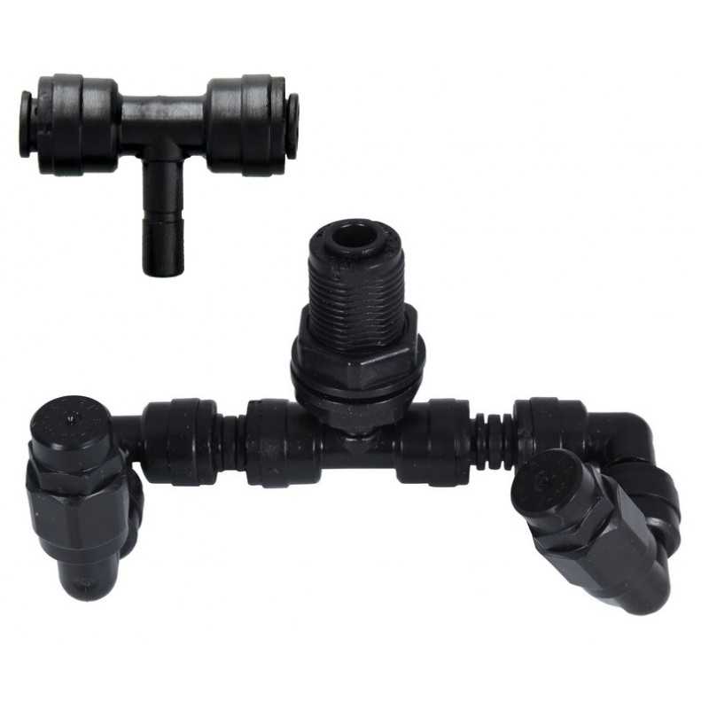MistKing Double Misting Nozzle Assembly with connector T 1/4"