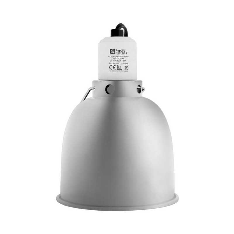 Reptile Systems Ceramic Clamp Lamp Silver SMALL 75W Gwint E27
