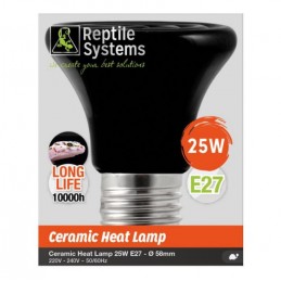 Reptile Systems Ceramic Heat Lamp 25W - Ceramic Heating Emitter