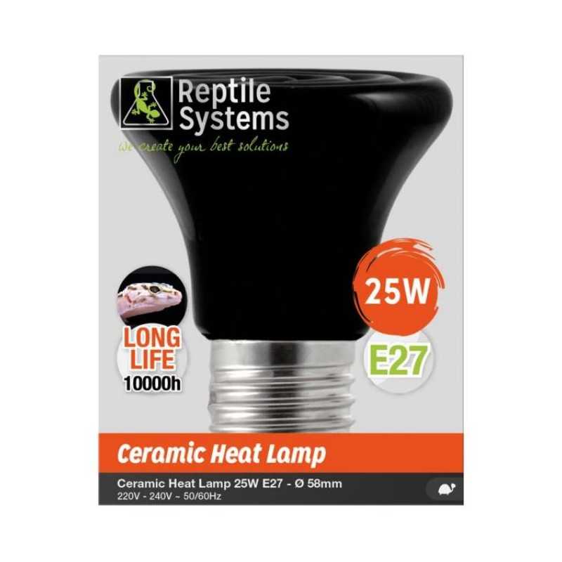 Reptile Systems Ceramic Heat Lamp 25W - Ceramic Heating Emitter