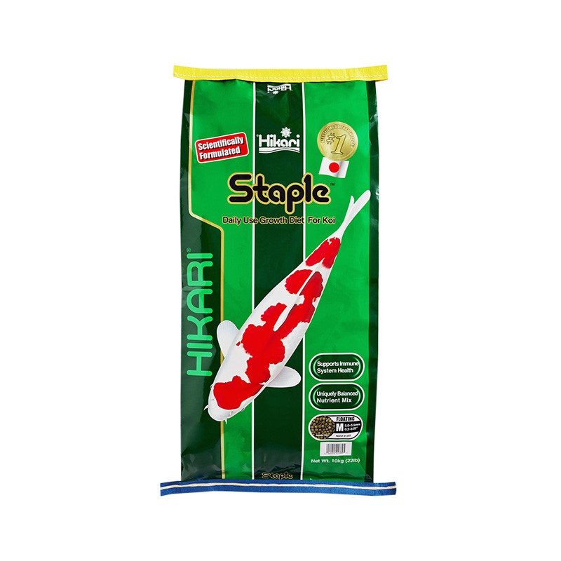 Hikari Staple Large 10 Kg – Alimentation Complète Pour Carpes Koï De Grande Taille, Qualité Premium