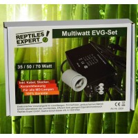 Zestaw Reptiles Expert Multiwatt EVG 35/50/70 Watt z kablem, wtyczką i gniazdem ceramicznym