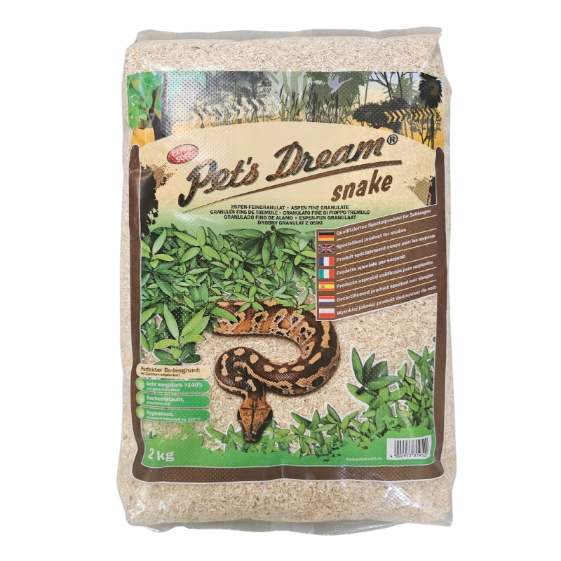 PET'S DREAM Snake - Podłoże, Ściółka, Lignocel do Hodowli Węży 2 kg